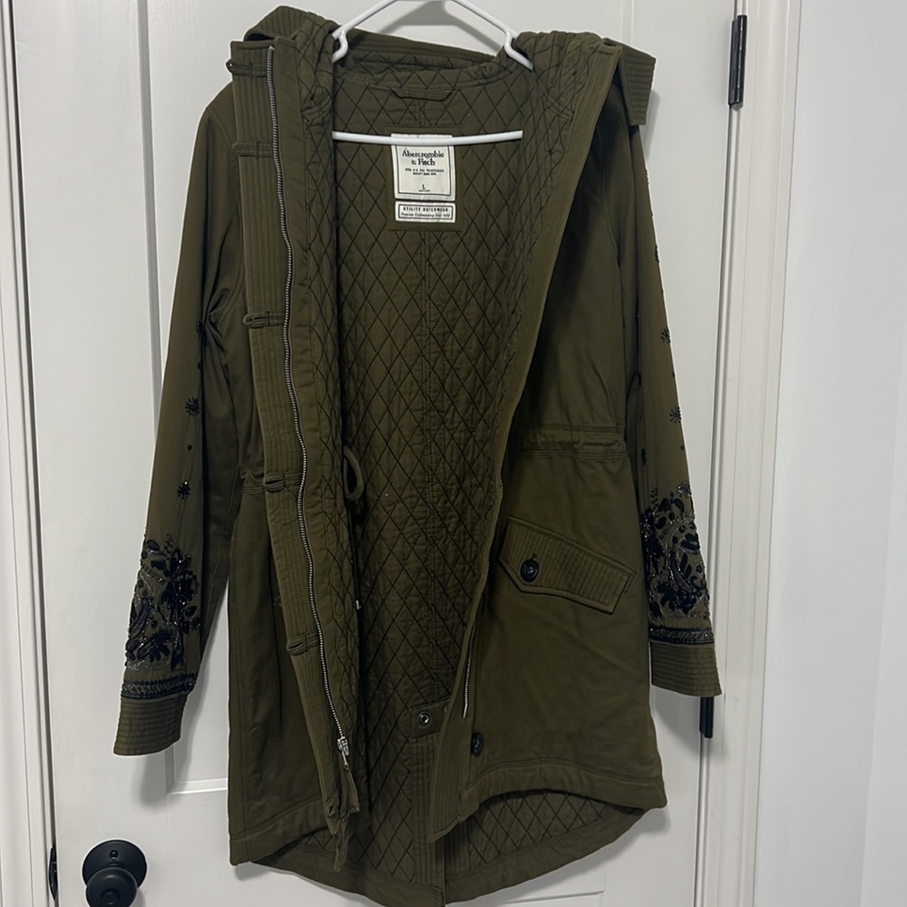 Abercrombie Embellished Twill Parka - Picture 8 of 8